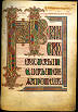 Book of Lindisfarne, incipit evangile de St Jean